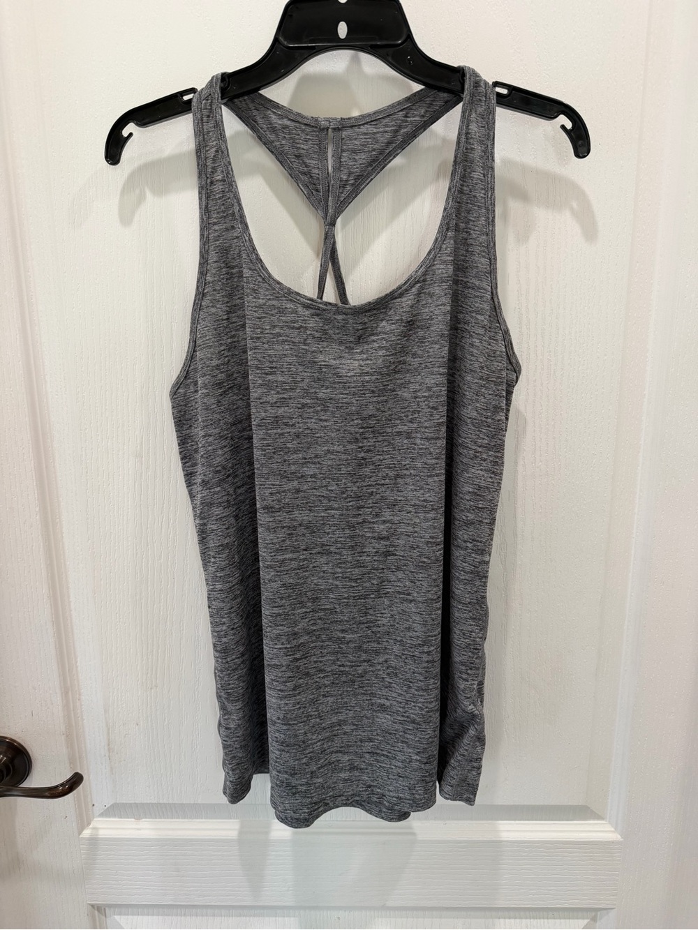 Women's Heather Gray Racerback Tank Top - Sleek Everyday Layer